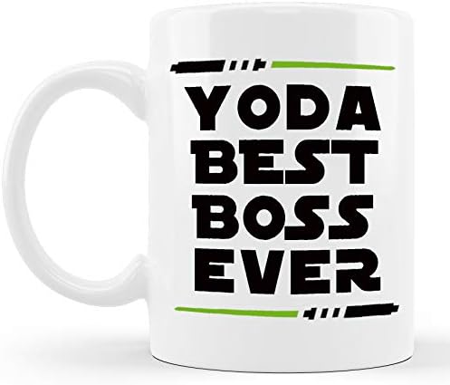 Класически Чаши Йода Best Шеф никога Забавни Идеи за подаръци с Кляпом в устата си, за Шефовете и за офис, Мъже,