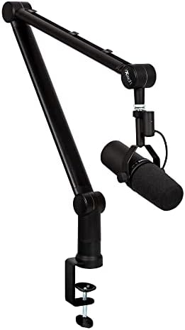 Скоба IXTECH Бум - Регулируема въртяща скоба за микрофон 360 ° - Здрава бюро за микрофон от неръждаема стомана,