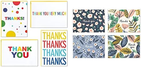 Асортимент от благодарственных картички Hallmark, основните цветове (48 благодарственных бележки за деца и възрастни)