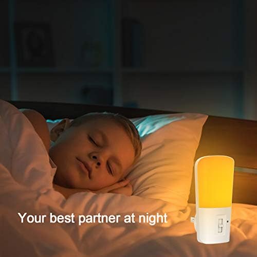Led нощна светлина Katalamp Кехлибарен цвят със средство за сън, Без синя светлина, сензор за близост от здрач