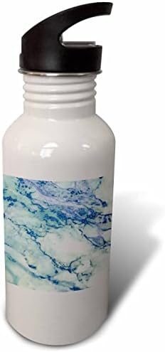 3D Нанесете Съвременно аквамариновое и синьо изображение с пайети на Мраморни бутилки за вода (wb_357501_2)