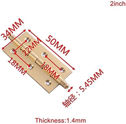 ZHYH 5 Бр Твърд Месинг Декоративен Шкаф Панти за кабинет Сгъваеми Мебелни Панти (за Размер: 50 мм)