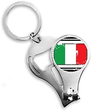 Италия Национален Флаг Държава Знак На Правоъгълник Клещи За Нокти Халка Ключодържател Отварачка За Бутилки