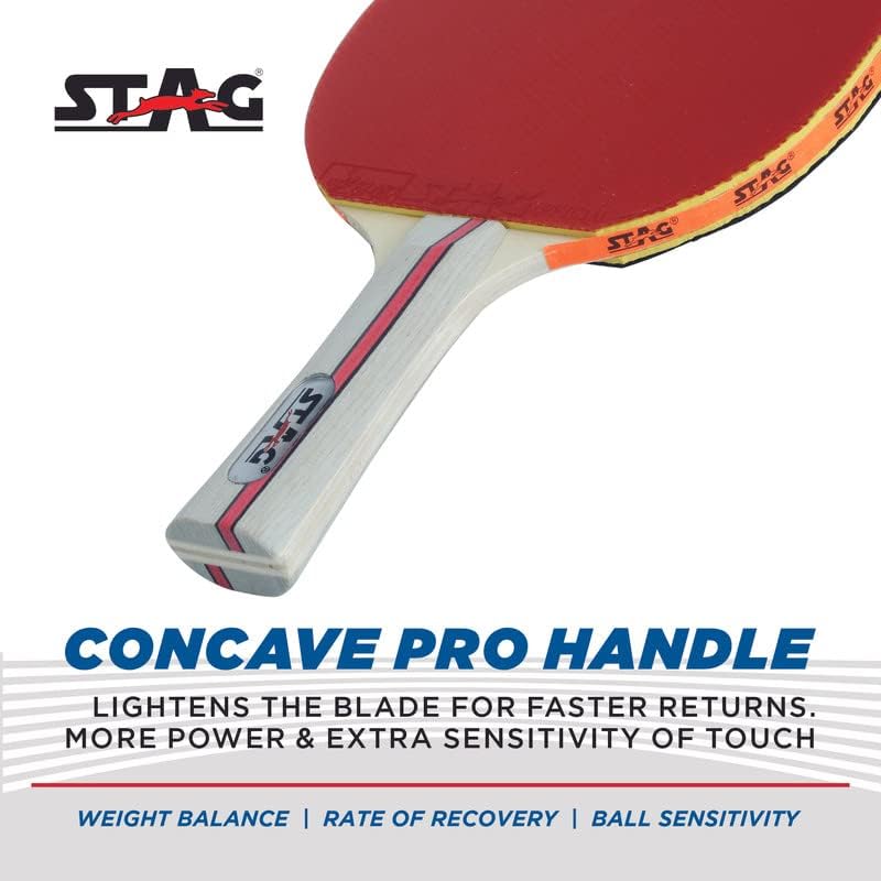 Ракета за тенис на маса Stag Official Advanced Series (T. T)| Ракета Pro Performance Training T. T | Гума от