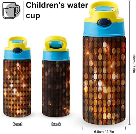 Бутилка за вода С Соломенным Златен Блясък Изолировала Вакуумную Чаша 500 ml От Неръждаема Стомана За Училище