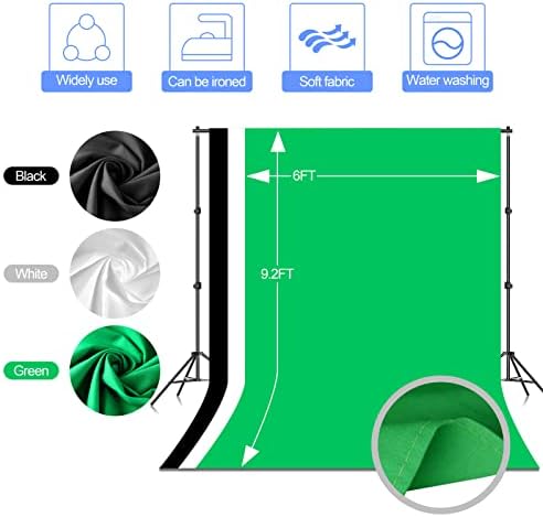 Комплект подложки за фото - и video studio EMART, Регулируема система за подпомагане заснемането на 7 × 10 метра