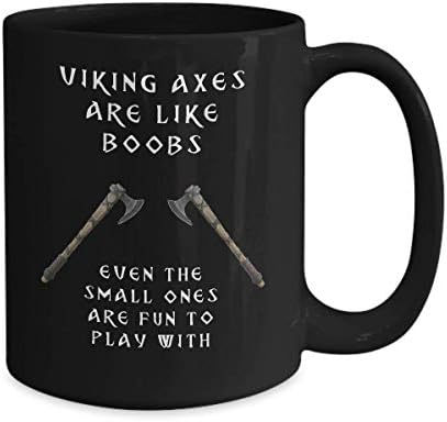 Кафеена Чаша Viking Coffee Mug Cup Мъже, Жени Татко Норвежки Забавен Рог на Черепа - Брадви викингите са Подобни