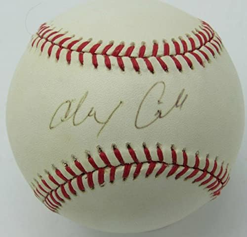 Алекс Коул Индианс /Ред Сокс /Туинс С Автограф OAL Baseball 163015 - Бейзболни топки с автографи