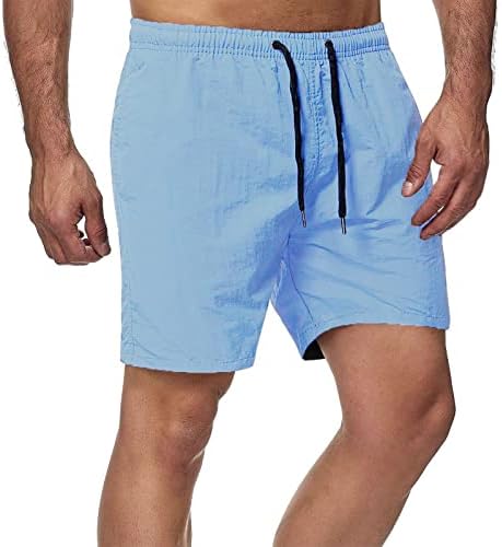 Спортни къси панталони за Мъже На съвсем малък, Летни Плажни къси Панталони с Еластичен Колан и Джобове, Мъжки