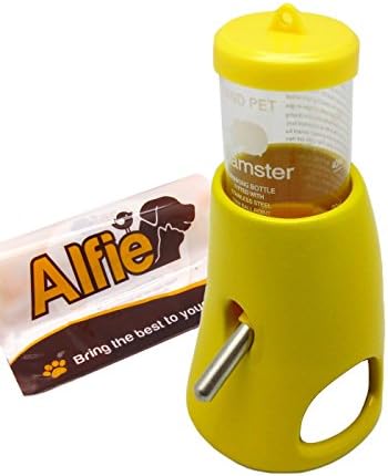 Алфи Пет - Бутилка за вода 2 в 1 с Къща за малки домашни любимци, като Джудже Хамстера и Мишката - Цвят: Жълт
