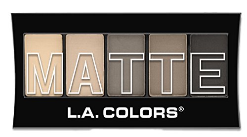 Матови сенки за очи L. A. COLORS 5 цвята, Слива пашмина, 0,25 унции.
