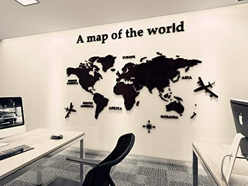 3D Стикери за стена - направи си САМ Карта на света Стикер На стената Стикер Стенописи Карта Стенен Декор за