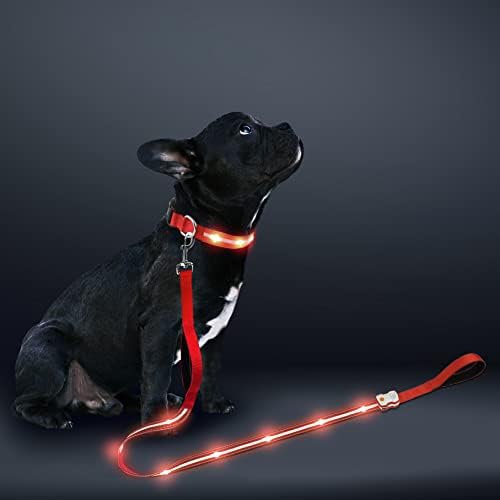 Нашийник за кучета с лавандулово led за домашни любимци- водоустойчив | която се презарежда чрез USB-C,