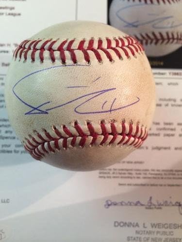 2012 В играта, Използван топката Ю Дарвиша - Рядък бейзбол за начинаещи -Буква jsa 1/1 - В играта MLB Използвани