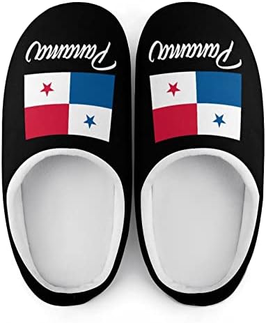 Мъжки Домашни чехли с Флага на Панама, Топло Нескользящая Домашни обувки за помещения и на улицата Гумени подметки