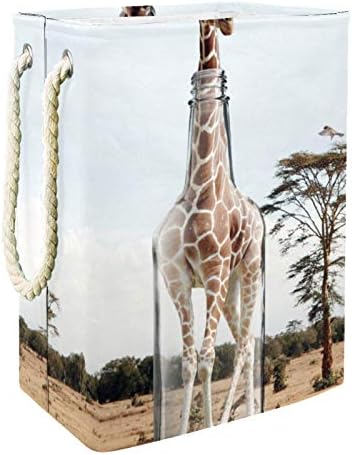 Бутилка с Врата, във формата на Жираф Дейя Петна По Дърветата Пясък Растителност Кошници за Бельо Кошница Висока