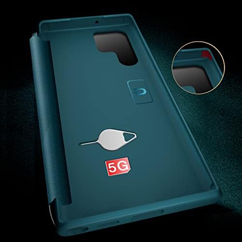 Защитни калъфи за смартфони, съвместим с Samsung Galaxy S23 Ultra Case, Прозрачно Обзорное прозорец, Магнитен
