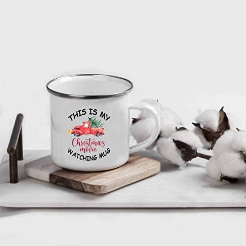 XiErSi Забавни Коледни подаръци, Эмалированная Малка Кафеена Чаша за Огъня - Това е Моята Коледна Чаша За гледане