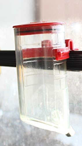 6-инчов пътна бутилка за вода Sweet Пет Home от прозрачна пластмаса червен цвят, с панти капак 375 мл 12 течни