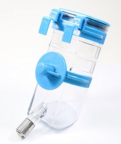 Sweet Пет Home 6 Прозрачна синя пластмасова бутилка за вода с панти капак за пътуване, 375 мл 12 течни унции