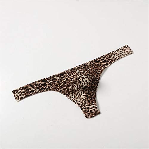 Andongnywell, 5 опаковки Мъжките Сексуални Чорапогащи С Леопардовым принтом, Прашки, Бикини под формата на Леопард,