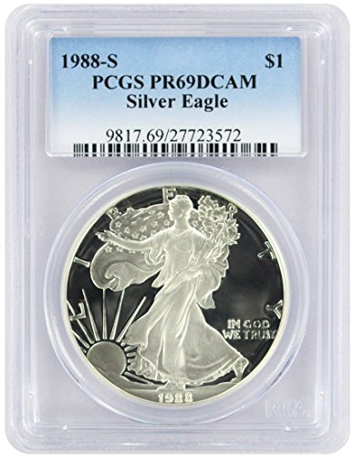 1988-S $1 Американски Сребърен орел PR69DCAM PCGS