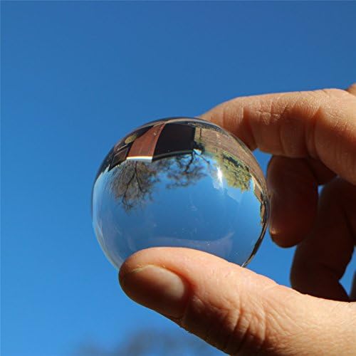 2 x 40 мм Полиран Прозрачна Пластмасова Сфера, Прозрачни Акрилни Твърди Сфери, Топки + калъф за съхранение,