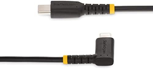 StarTech.com здрав кабел USB-C за Гръмотевична дължина от 6 фута (2 метра) - Правоъгълен кабел за зареждане/синхронизация,