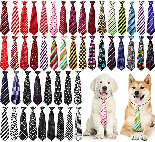 50 Бр. Вратовръзки за кучета в насипно състояние, Вратовръзки за кучета, Вратовръзки за кучета със Средни Размери,
