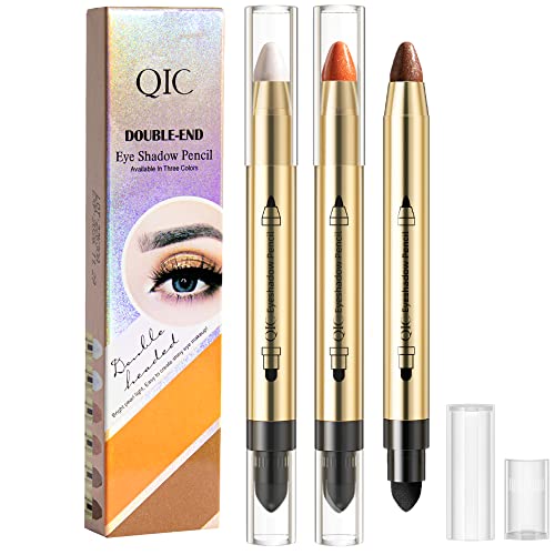 JEMPET Shimmer Cream Eyeshadow Stick - Двустранен Водоустойчив Молив за сенки за очи Crayon - Устойчив Хайлайтер