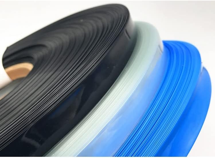 Ширина 9 мм (диаметър 5 mm) Липо-Акумулаторна Фолио PVC Свиване Тръба Изолиран Защитен Калъф за Носене Плоска