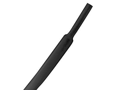 Свиване тръба Kable Kontrol - 3/64 инча дължина от 10 фута, черно Полиолефин - Промишлена Свиване тръба 2: 1